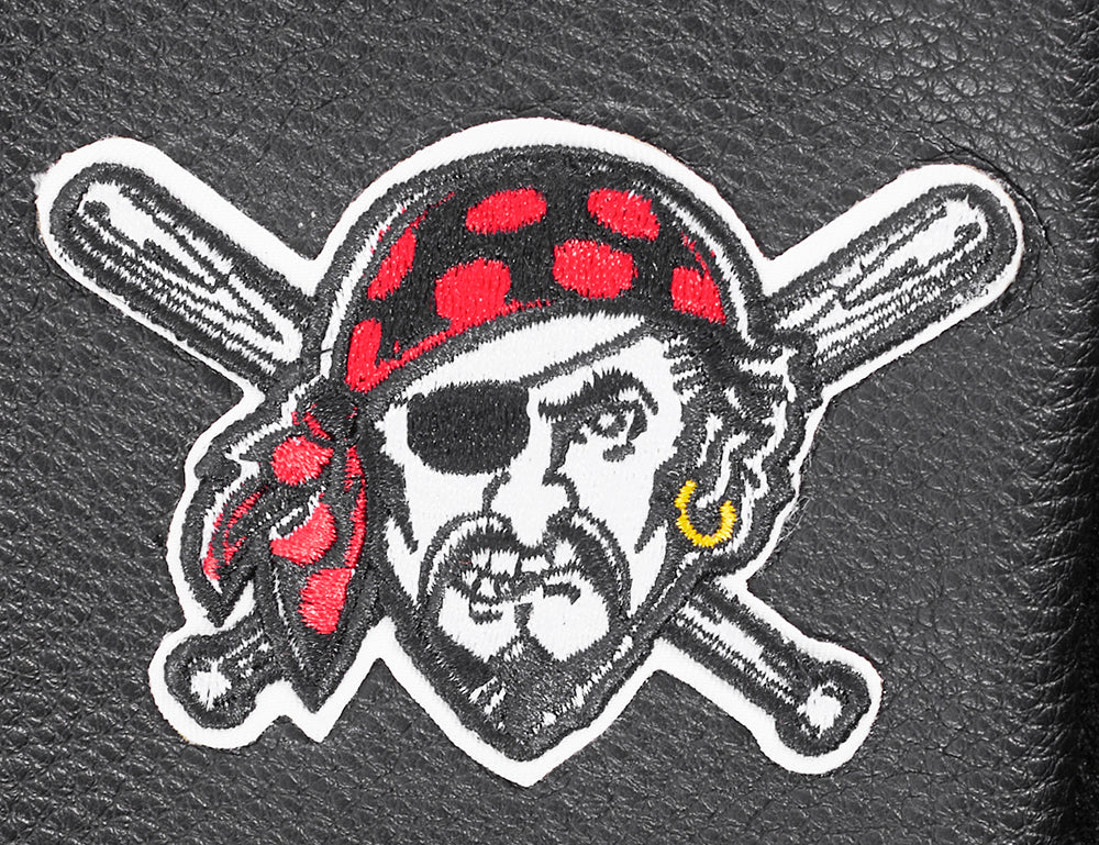 MLB PITTSBURGH PIRATES MASH UP BLOUSON COLLÉGIAL EN LAINE À BORDS CÔTELÉS POUR FEMME (NOIR/JAUNE)