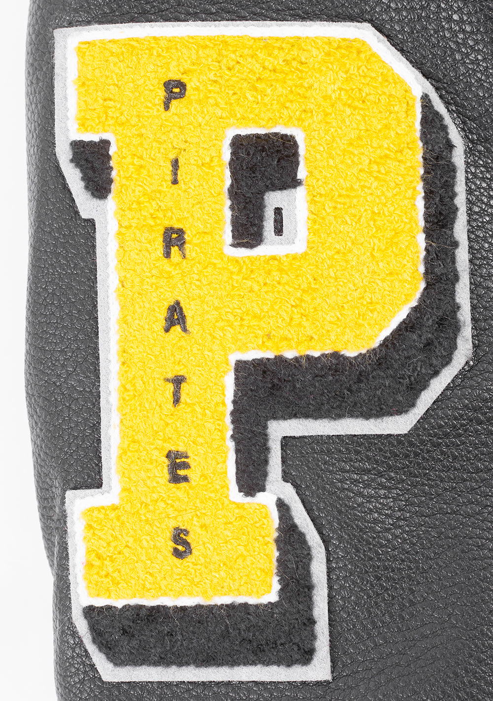 MLB PITTSBURGH PIRATES MASH UP BLOUSON COLLÉGIAL EN LAINE À BORDS CÔTELÉS POUR FEMME (NOIR/JAUNE)