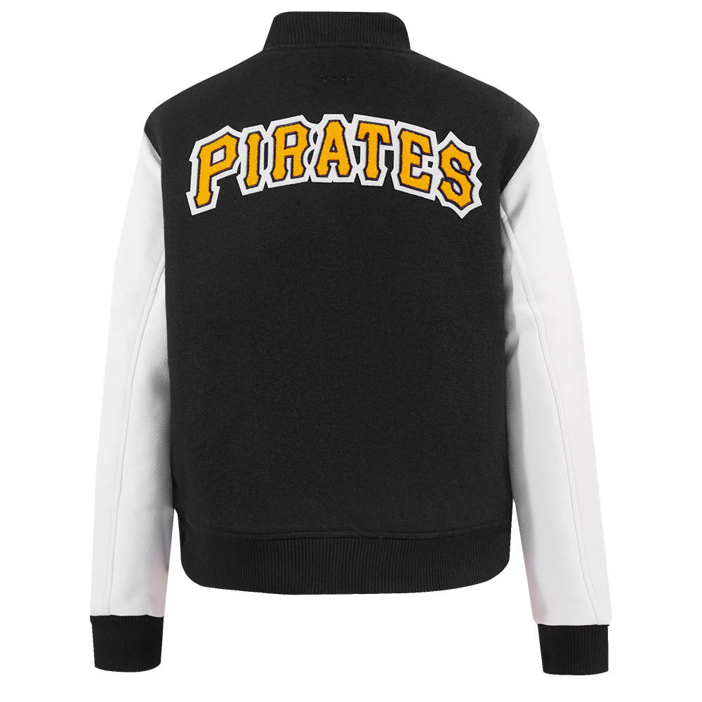 MLB PITTSBURGH PIRATES CLASSIC BLOUSON COLLÉGIAL EN LAINE POUR FEMME (NOIR/BLANC)