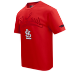MLB ST. LOUIS CARDINALS LIVING LARGE HAUT EN JERSEY DE COTON À ÉPAULES TOMBANTES POUR HOMME (ROUGE)