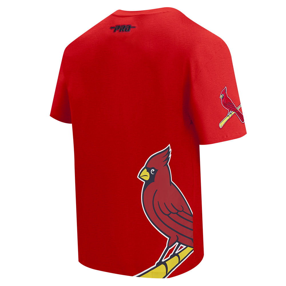 MLB ST. LOUIS CARDINALS LIVING LARGE HAUT EN JERSEY DE COTON À ÉPAULES TOMBANTES POUR HOMME (ROUGE)