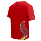 MLB ST. LOUIS CARDINALS LIVING LARGE HAUT EN JERSEY DE COTON À ÉPAULES TOMBANTES POUR HOMME (ROUGE)