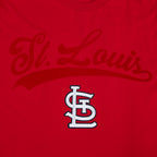 MLB ST. LOUIS CARDINALS LIVING LARGE HAUT EN JERSEY DE COTON À ÉPAULES TOMBANTES POUR HOMME (ROUGE)