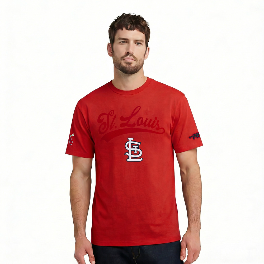 MLB ST. LOUIS CARDINALS LIVING LARGE MEN'S CJ DROP SHOULDER TOP (RED)