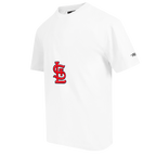 MLB ST. LOUIS CARDINALS LIVING LARGE HAUT EN JERSEY DE COTON À ÉPAULES TOMBANTES POUR HOMME (BLANC)