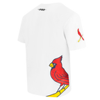 MLB ST. LOUIS CARDINALS LIVING LARGE HAUT EN JERSEY DE COTON À ÉPAULES TOMBANTES POUR HOMME (BLANC)