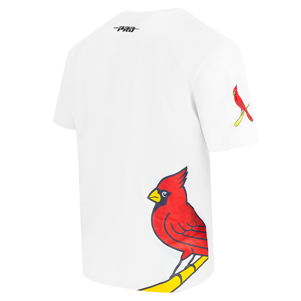 MLB ST. LOUIS CARDINALS LIVING LARGE HAUT EN JERSEY DE COTON À ÉPAULES TOMBANTES POUR HOMME (BLANC)
