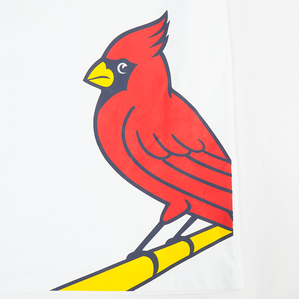 MLB ST. LOUIS CARDINALS LIVING LARGE HAUT EN JERSEY DE COTON À ÉPAULES TOMBANTES POUR HOMME (BLANC)