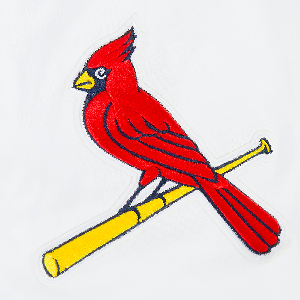 MLB ST. LOUIS CARDINALS LIVING LARGE HAUT EN JERSEY DE COTON À ÉPAULES TOMBANTES POUR HOMME (BLANC)