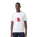MLB ST. LOUIS CARDINALS LIVING LARGE HAUT EN JERSEY DE COTON À ÉPAULES TOMBANTES POUR HOMME (BLANC)