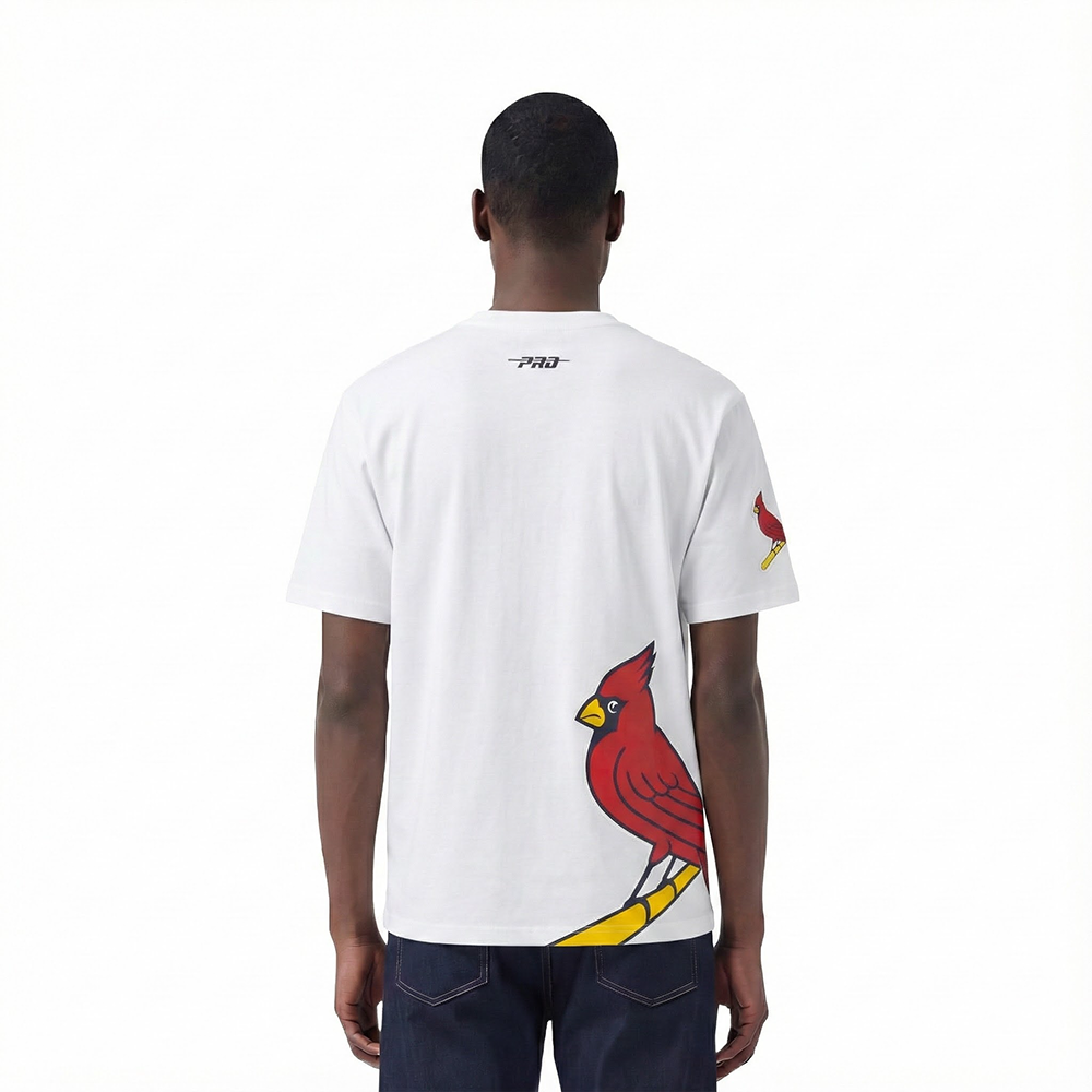 MLB ST. LOUIS CARDINALS LIVING LARGE MEN'S CJ DROP SHOULDER TOP (WHITE)