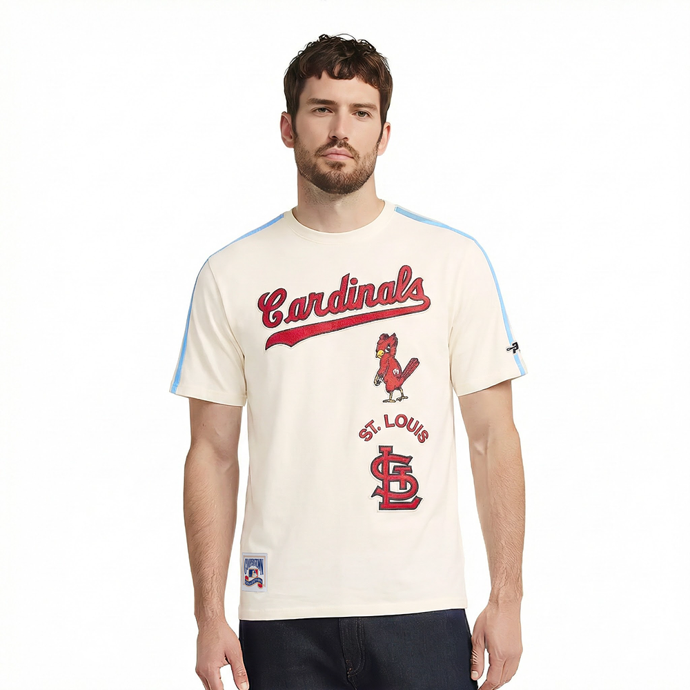 MLB ST. LOUIS CARDINALS RETRO CLASSICS MEN'S SJ TAPING TOP (EGGSHELL/ UNIVERSITY BLUE)