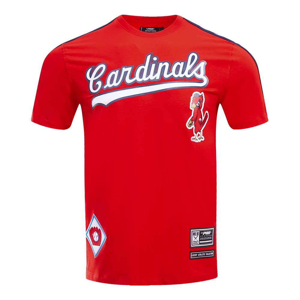 MLB ST. LOUIS CARDINALS HAUT PRO TEAM À BANDES ET À LOGO POUR HOMME (ROUGE)