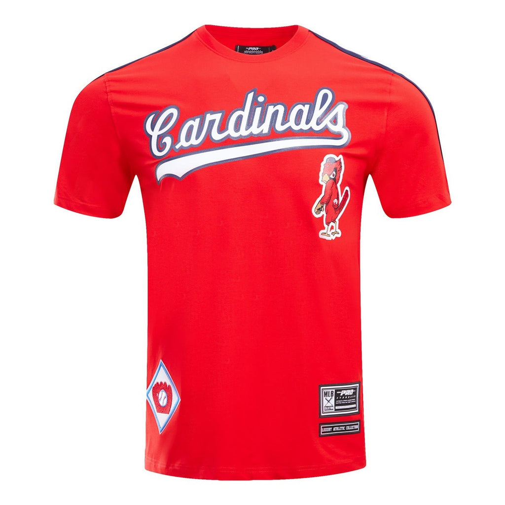 MLB ST. LOUIS CARDINALS HAUT PRO TEAM À BANDES ET À LOGO POUR HOMME (ROUGE)