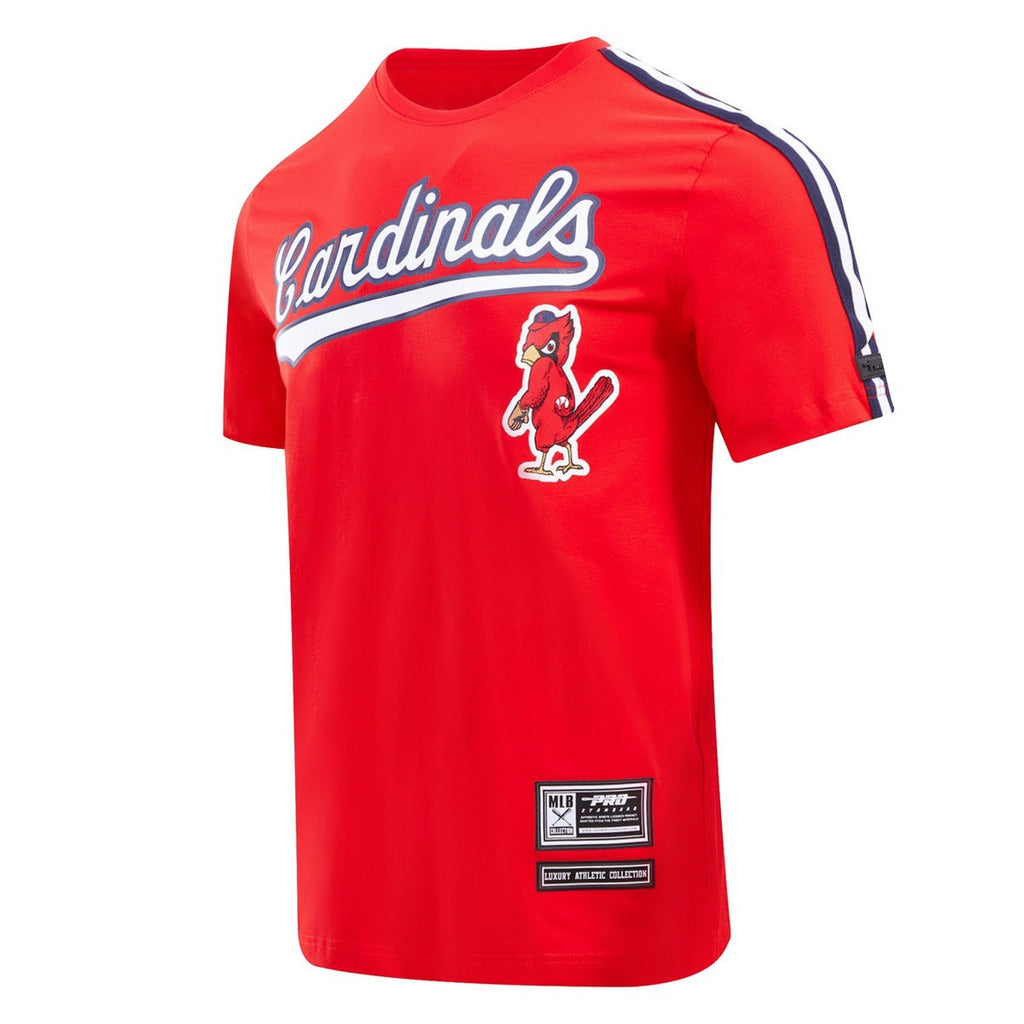 MLB ST. LOUIS CARDINALS HAUT PRO TEAM À BANDES ET À LOGO POUR HOMME (ROUGE)