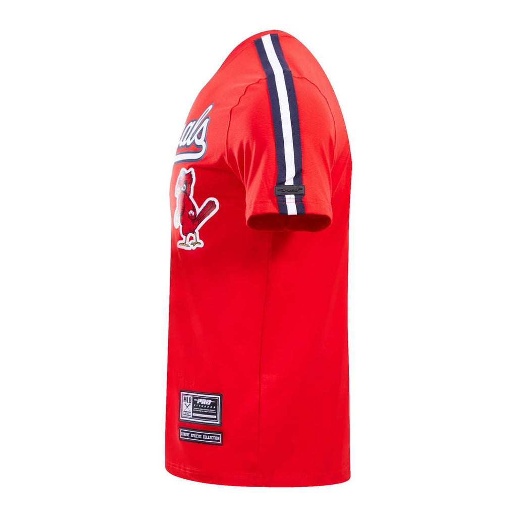 MLB ST. LOUIS CARDINALS HAUT PRO TEAM À BANDES ET À LOGO POUR HOMME (ROUGE)