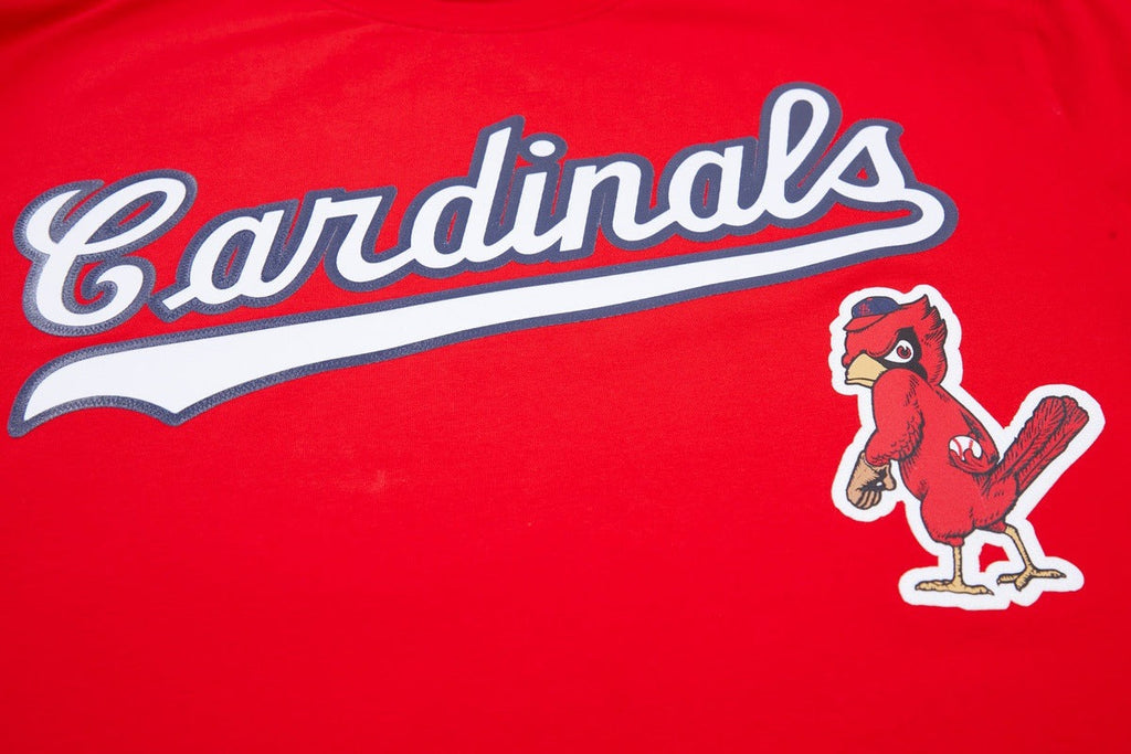MLB ST. LOUIS CARDINALS HAUT PRO TEAM À BANDES ET À LOGO POUR HOMME (ROUGE)
