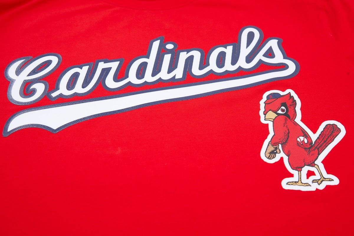 MLB ST. LOUIS CARDINALS HAUT PRO TEAM À BANDES ET À LOGO POUR HOMME (ROUGE)