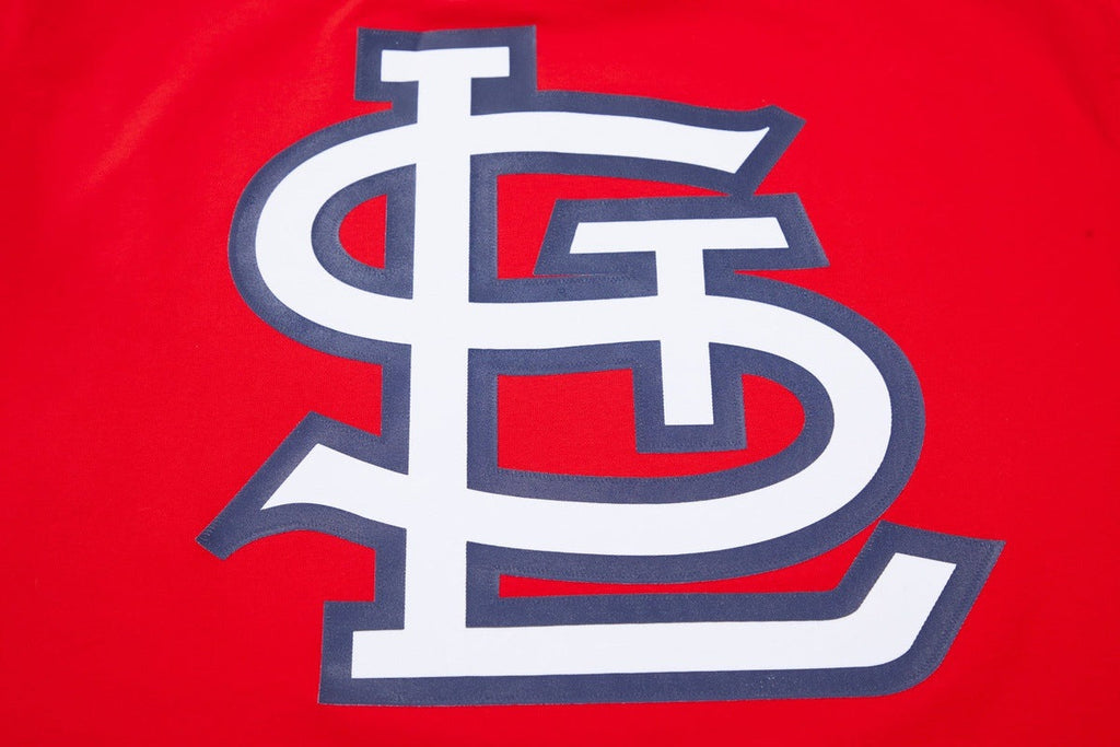 MLB ST. LOUIS CARDINALS HAUT PRO TEAM À BANDES ET À LOGO POUR HOMME (ROUGE)