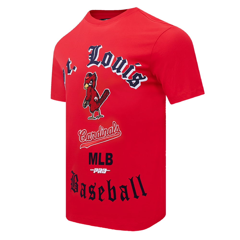 MLB ST. LOUIS CARDINALS OLD ENGLISH MEN'S SJ TOP (RED)