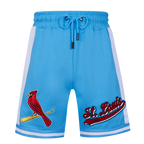 MLB ST. LOUIS CARDINALS SCRIPT TAIL SHORT EN MAILLE DOUBLE 2.0 POUR HOMME (BLEU UNIVERSITÉ)