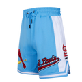 MLB ST. LOUIS CARDINALS SCRIPT TAIL SHORT EN MAILLE DOUBLE 2.0 POUR HOMME (BLEU UNIVERSITÉ)