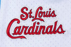 MLB ST. LOUIS CARDINALS SCRIPT TAIL SHORT EN MAILLE DOUBLE 2.0 POUR HOMME (BLEU UNIVERSITÉ)