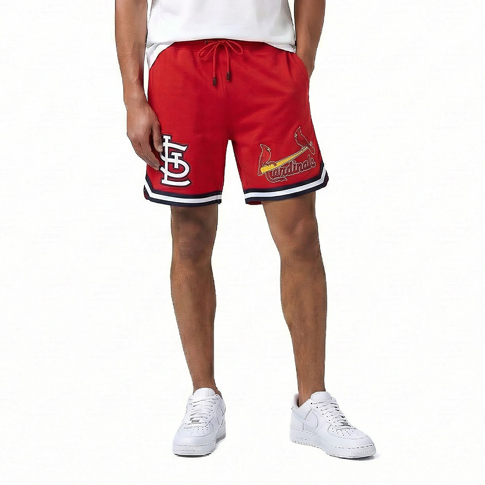 MLB ST. LOUIS CARDINALS CLASSIC CHENILLE MEN'S PRO DK SHORT (RED/MIDNIGHT NAVY)