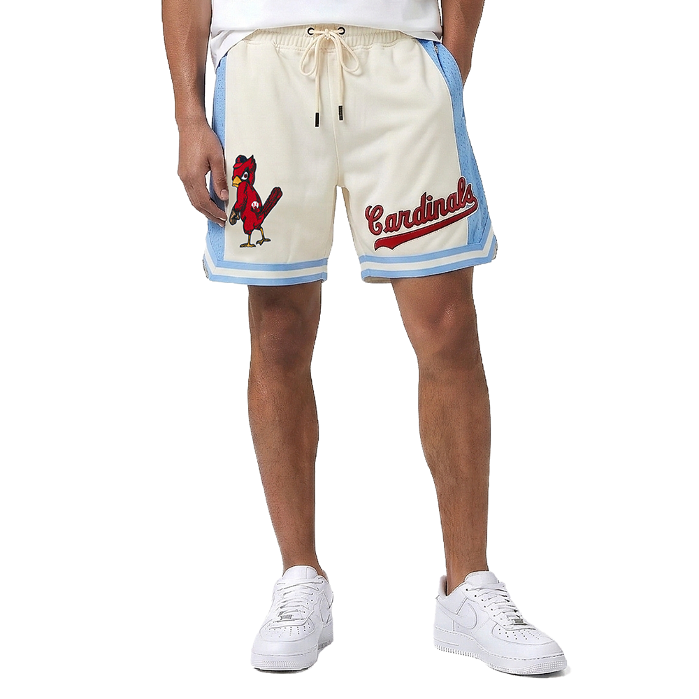 MLB ST. LOUIS CARDINALS RETRO CLASSICS MEN'S PRO 2.0 DK SHORT (EGGSHELL/ UNIVERSITY BLUE)