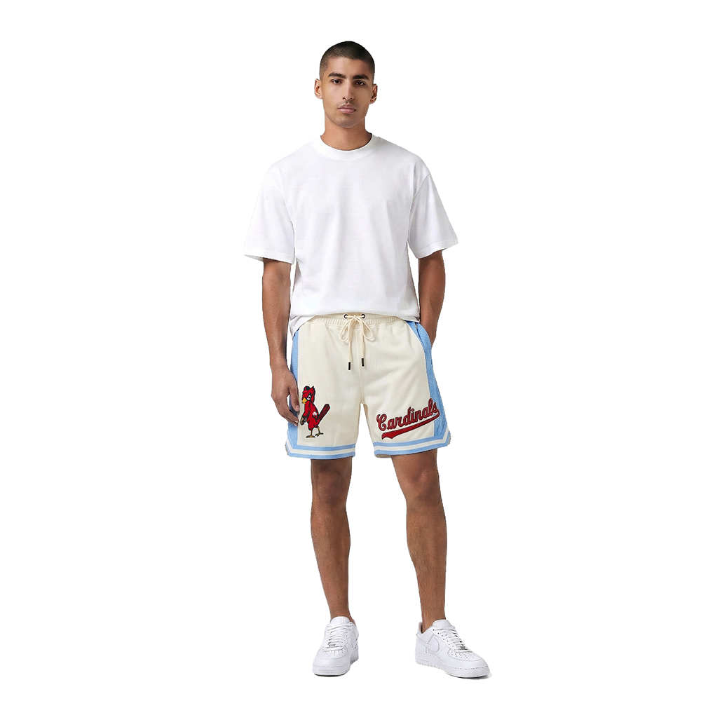MLB ST. LOUIS CARDINALS RETRO CLASSICS MEN'S PRO 2.0 DK SHORT (EGGSHELL/ UNIVERSITY BLUE)