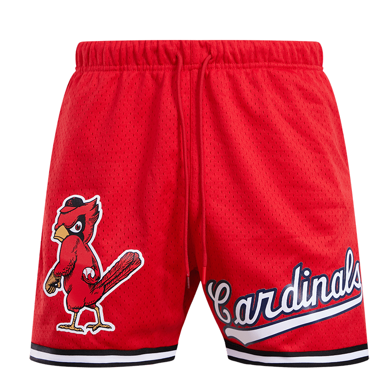 MLB ST. LOUIS CARDINALS LOGO MEN'S MESH SHORT (RED)