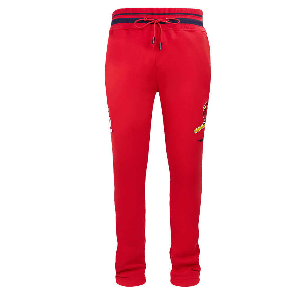 MLB ST. LOUIS CARDINALS SCRIPT TAIL PANTALON OUATÉ EN MOLLETON CÔTELÉ POUR HOMME (ROUGE/MARINE MINUIT/ROUGE)