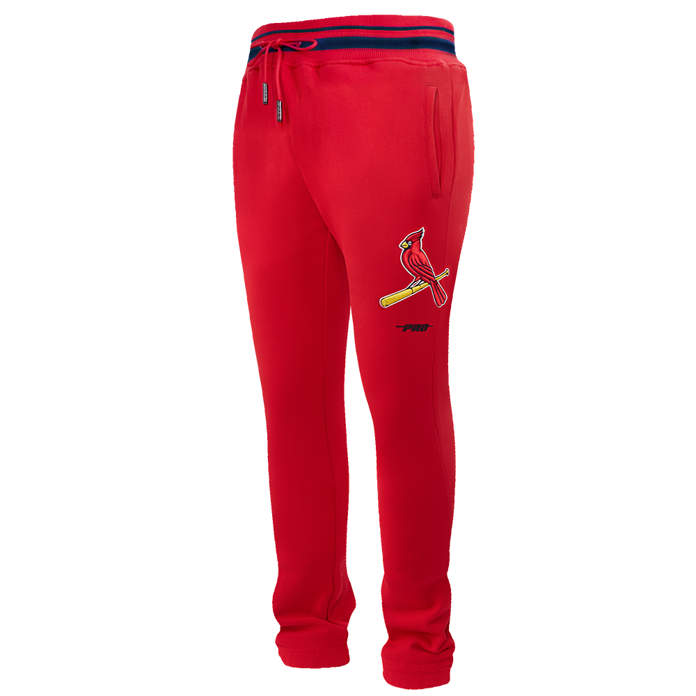 MLB ST. LOUIS CARDINALS SCRIPT TAIL PANTALON OUATÉ EN MOLLETON CÔTELÉ POUR HOMME (ROUGE/MARINE MINUIT/ROUGE)