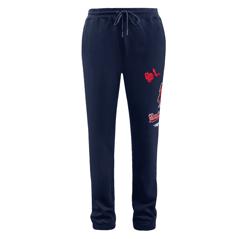 MLB ST. LOUIS CARDINALS OLD ENGLISH MEN'S FLC SWEATPANT (MIDNIGHT NAVY)
