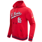MLB ST. LOUIS CARDINALS SCRIPT TAIL CHANDAIL À CAPUCHON EN MOLLETON CÔTELÉ POUR HOMME (ROUGE/MARINE MINUIT/ROUGE)