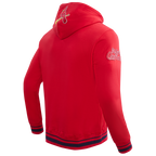 MLB ST. LOUIS CARDINALS SCRIPT TAIL CHANDAIL À CAPUCHON EN MOLLETON CÔTELÉ POUR HOMME (ROUGE/MARINE MINUIT/ROUGE)