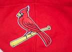 MLB ST. LOUIS CARDINALS SCRIPT TAIL CHANDAIL À CAPUCHON EN MOLLETON CÔTELÉ POUR HOMME (ROUGE/MARINE MINUIT/ROUGE)