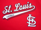 MLB ST. LOUIS CARDINALS SCRIPT TAIL CHANDAIL À CAPUCHON EN MOLLETON CÔTELÉ POUR HOMME (ROUGE/MARINE MINUIT/ROUGE)
