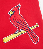 MLB ST. LOUIS CARDINALS SCRIPT TAIL CHANDAIL À CAPUCHON EN MOLLETON CÔTELÉ POUR HOMME (ROUGE/MARINE MINUIT/ROUGE)