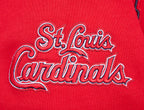 MLB ST. LOUIS CARDINALS SCRIPT TAIL CHANDAIL À CAPUCHON EN MOLLETON CÔTELÉ POUR HOMME (ROUGE/MARINE MINUIT/ROUGE)