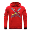 MLB ST. LOUIS CARDINALS MASH UP MEN'S RIB FLC PO HOODIE (RED/MIDNIGHT NAVY/RED)