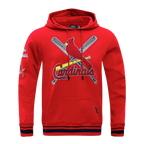MLB ST. LOUIS CARDINALS MASH UP MEN'S RIB FLC PO HOODIE (RED/MIDNIGHT NAVY/RED)