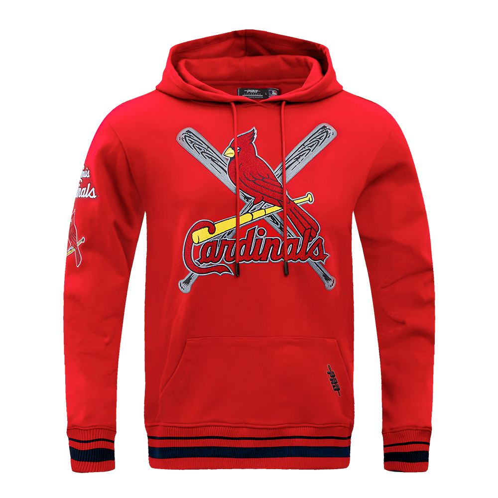MLB ST. LOUIS CARDINALS MASH UP MEN'S RIB FLC PO HOODIE (RED/MIDNIGHT NAVY/RED)