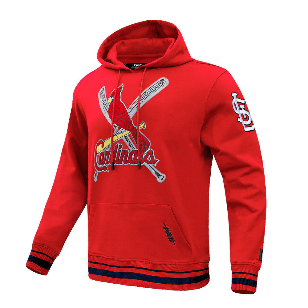 MLB ST. LOUIS CARDINALS MASH UP MEN'S RIB FLC PO HOODIE (RED/MIDNIGHT NAVY/RED)