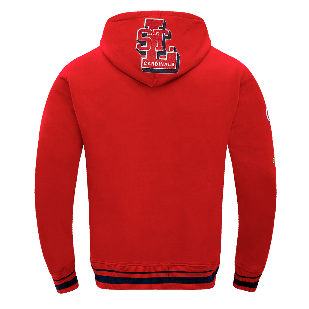 MLB ST. LOUIS CARDINALS MASH UP MEN'S RIB FLC PO HOODIE (RED/MIDNIGHT NAVY/RED)
