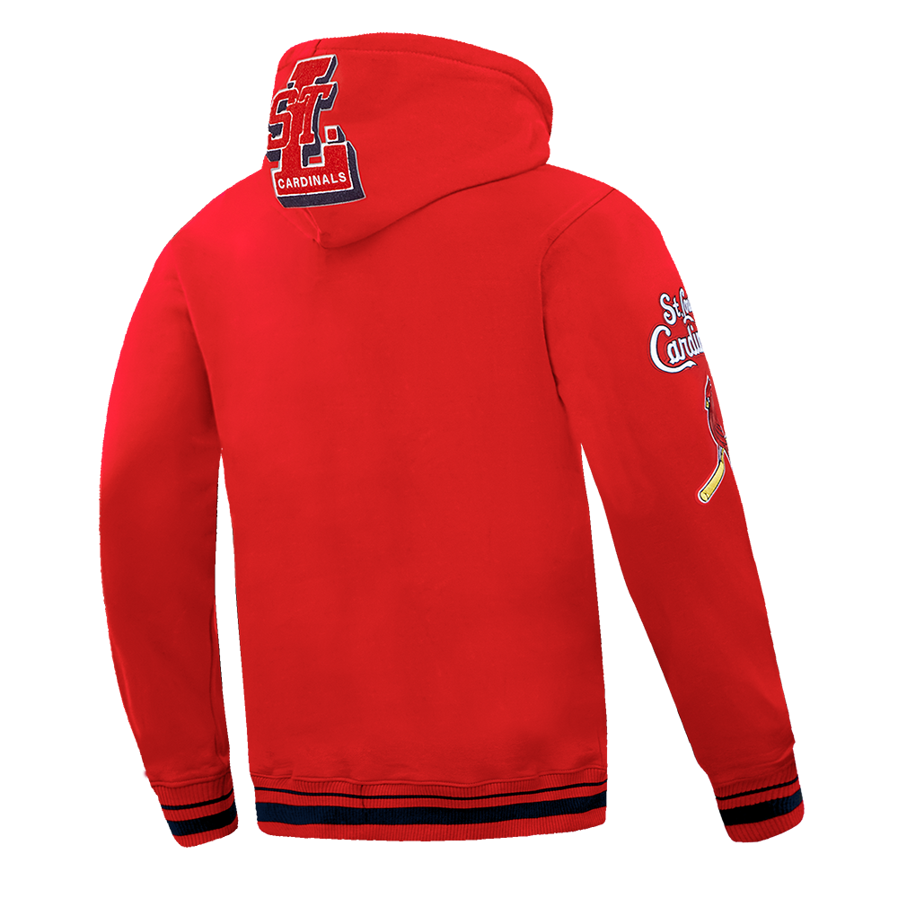 MLB ST. LOUIS CARDINALS MASH UP MEN'S RIB FLC PO HOODIE (RED/MIDNIGHT NAVY/RED)
