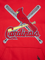 MLB ST. LOUIS CARDINALS MASH UP MEN'S RIB FLC PO HOODIE (RED/MIDNIGHT NAVY/RED)