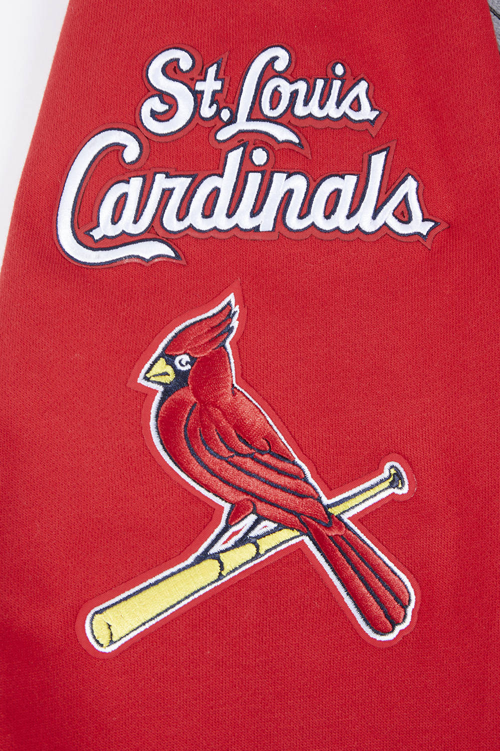 MLB ST. LOUIS CARDINALS MASH UP MEN'S RIB FLC PO HOODIE (RED/MIDNIGHT NAVY/RED)