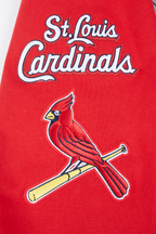 MLB ST. LOUIS CARDINALS MASH UP MEN'S RIB FLC PO HOODIE (RED/MIDNIGHT NAVY/RED)