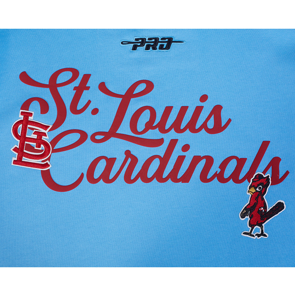 MLB ST. LOUIS CARDINALS SOUVENIR MEN'S FLC PO HOODIE (UNIVERSITY BLUE)